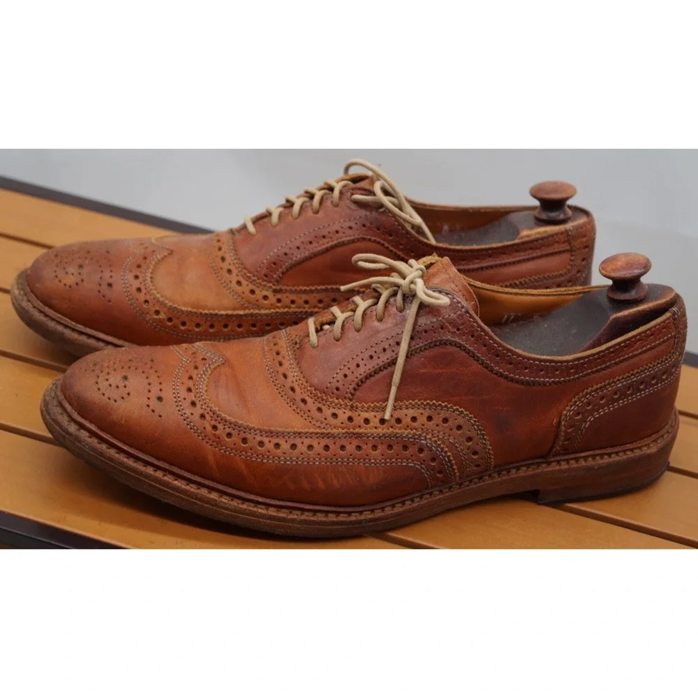 Allen Edmond McTavish Oxfords Cognac Brown Leather US Size 11 B Made in USA